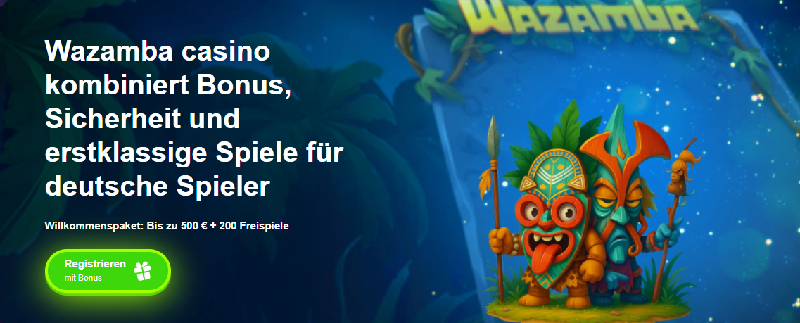 Wazamba Casino Banner - Spielerlebnis